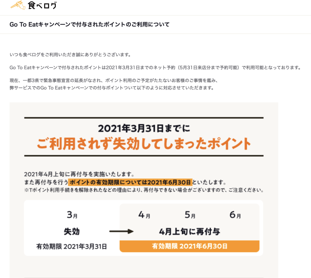GoToEatキャンペーンのポイント利用期間が延長！！５月５日更新｜飲食系エンジニアのブログ